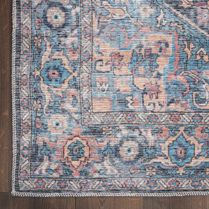 Nourison Home New Concept Washables  Light Blue Multicolr  Traditional