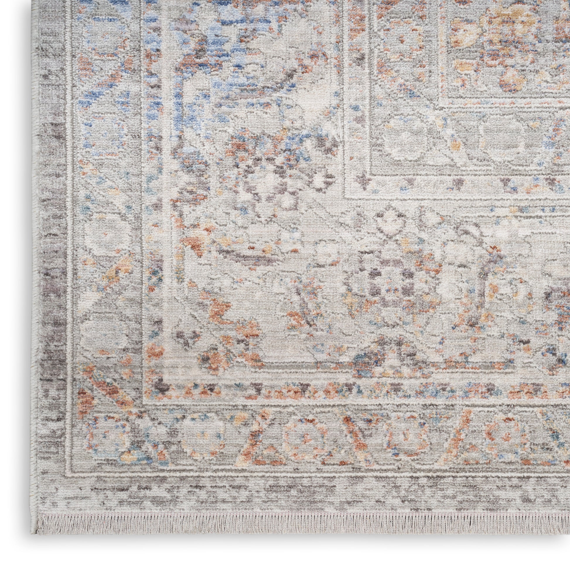 Nourison Home Elegant Heirlooms  Ivory Blue  Traditional