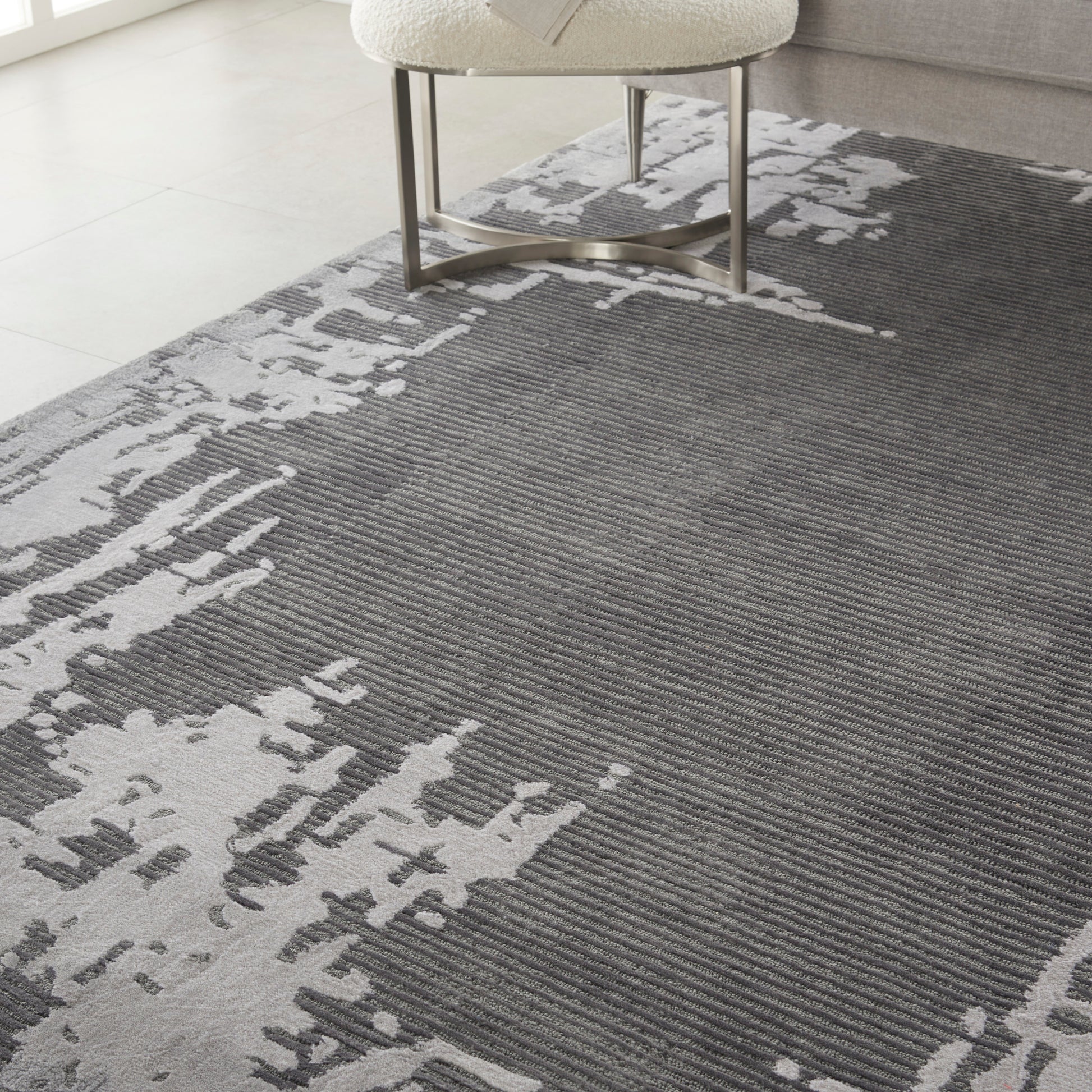 Nourison Home Symmetry  Grey Beige  Contemporary