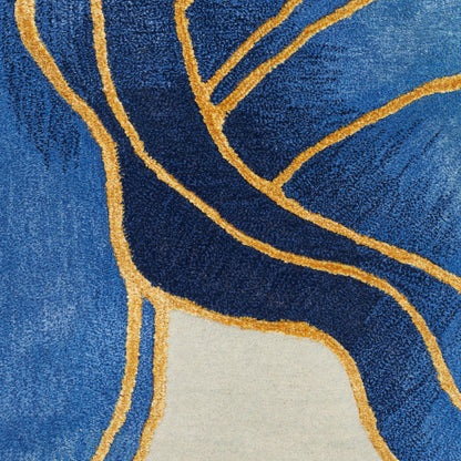 Nourison Home Prismatic  Blue Gold  Contemporary
