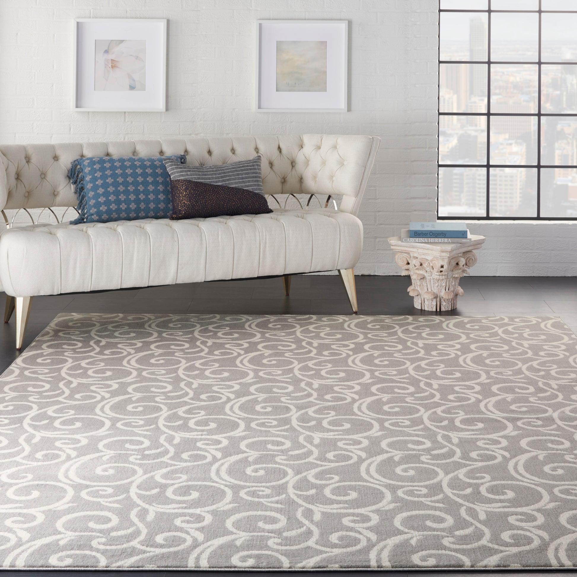 Nourison Home Grafix  Grey  Contemporary