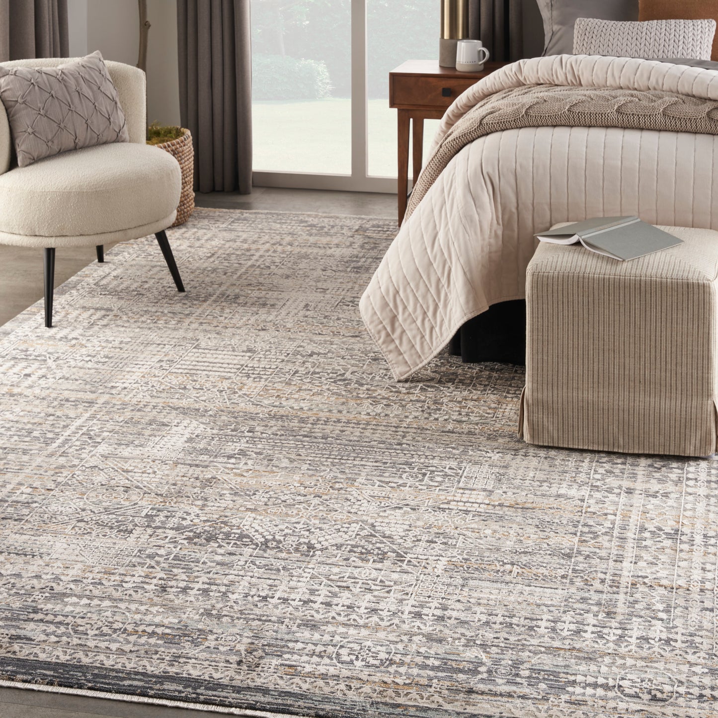 Nourison Home Lynx  Ivory Slate  Transitional