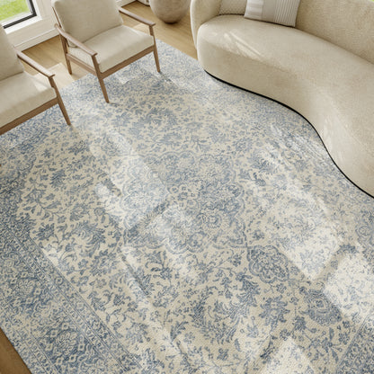 Nourison Home Azalea  Ivory Blue  Traditional