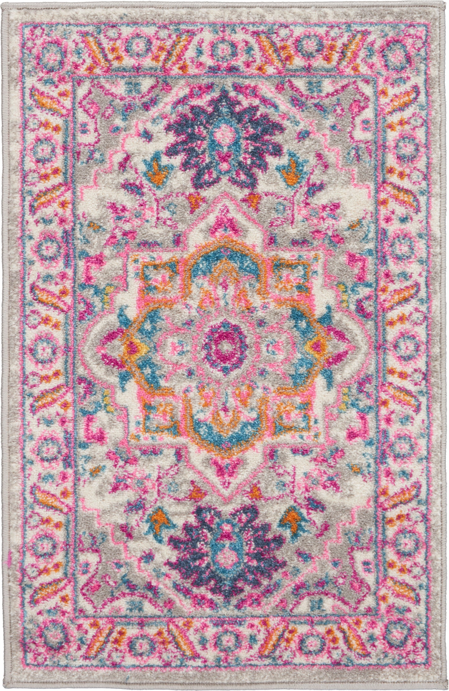 Nourison Home Passion PSN20 Light Grey Pink Transitional Power-loomed Rugs