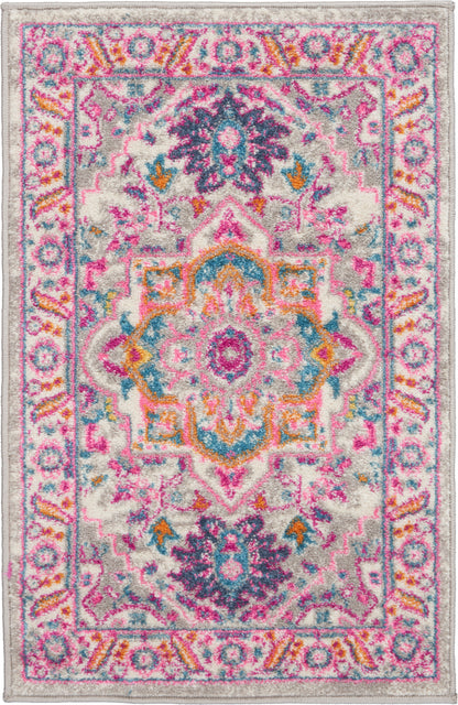 Nourison Home Passion PSN20 Light Grey Pink Transitional Power-loomed Rugs