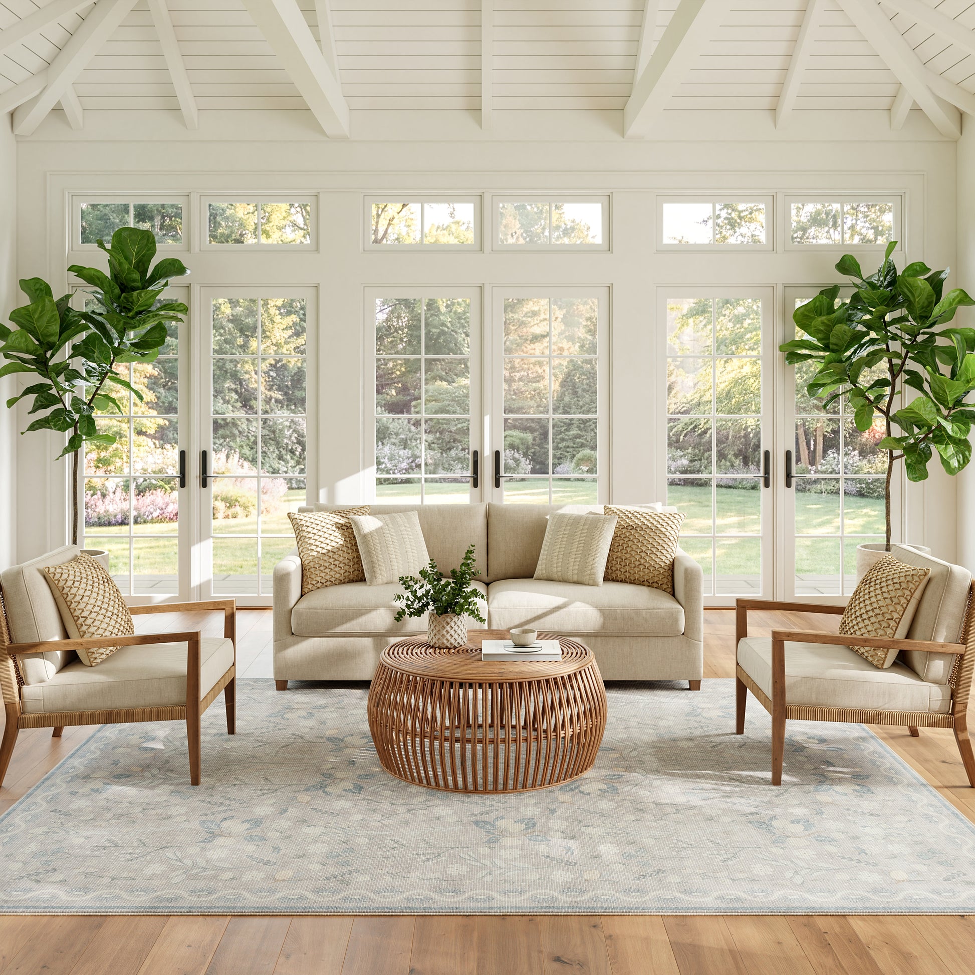 Nourison Home Botanical Washables  Grey Multicolor  Contemporary