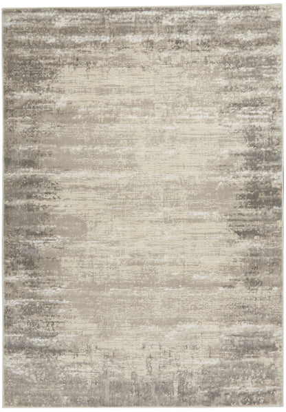 Nourison Home Cyrus CYR04 Ivory Grey Contemporary Power-loomed Rug