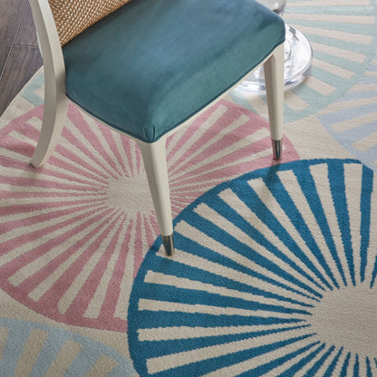 Nourison Home Grafix  Ivory Multi  Contemporary