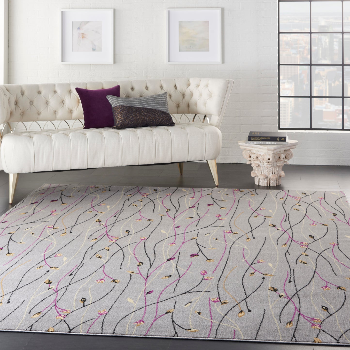 Nourison Home Grafix  Grey  Contemporary