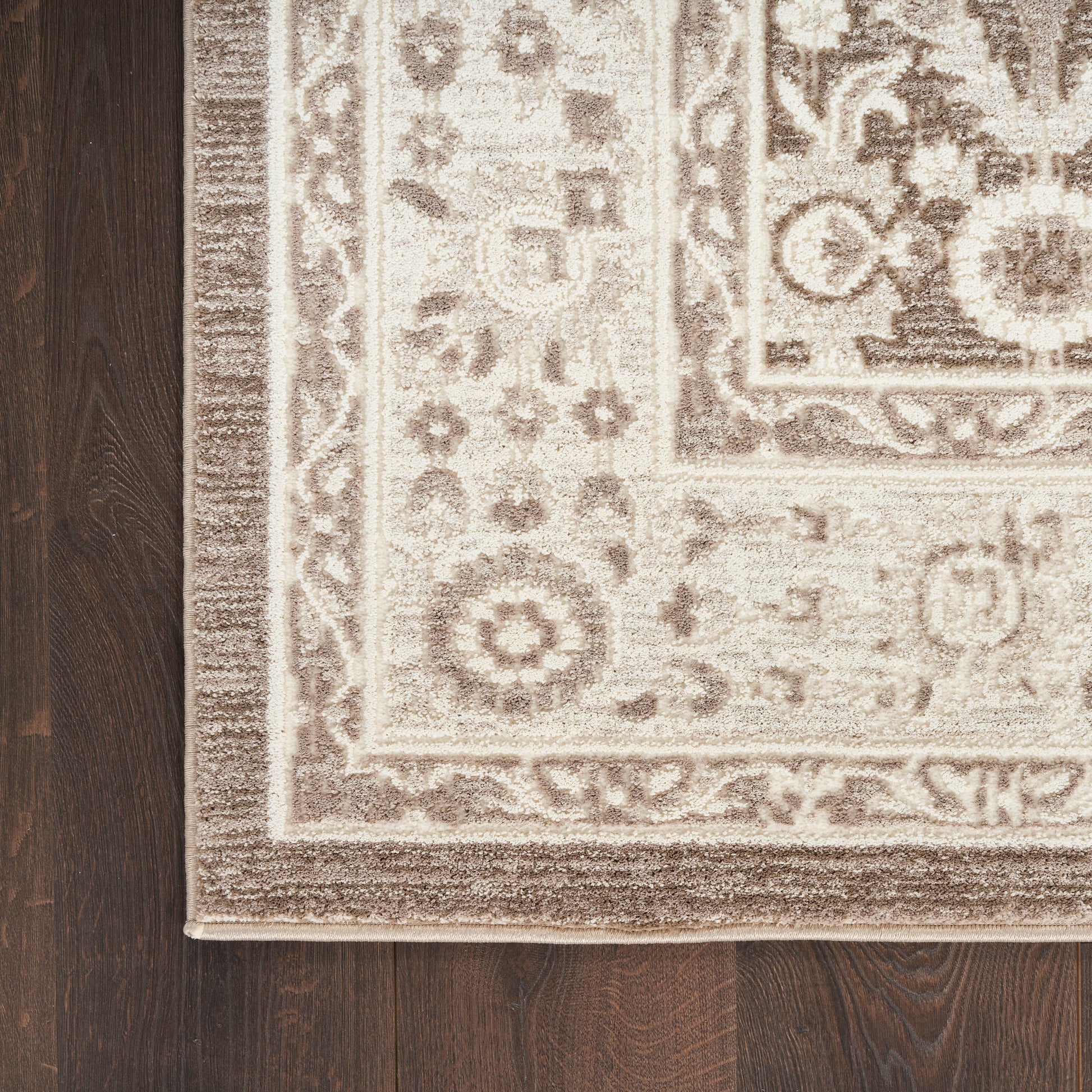 Nourison Home Eco Cycle  Ivory Mocha  Traditional