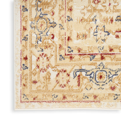 Nourison Home Grafix  Cream Multicolor  Traditional