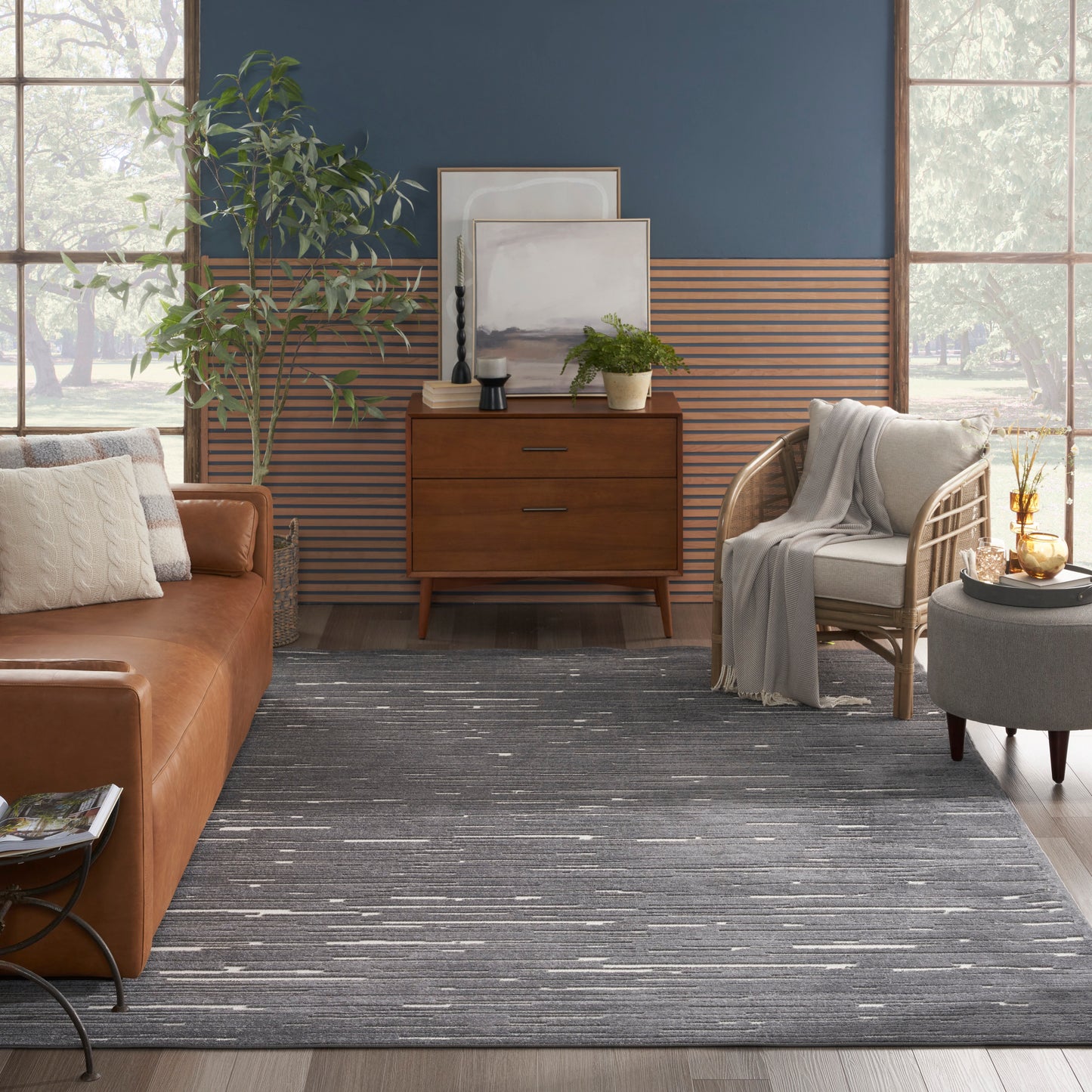 Nourison Home Care Free  Grey  Contemporary