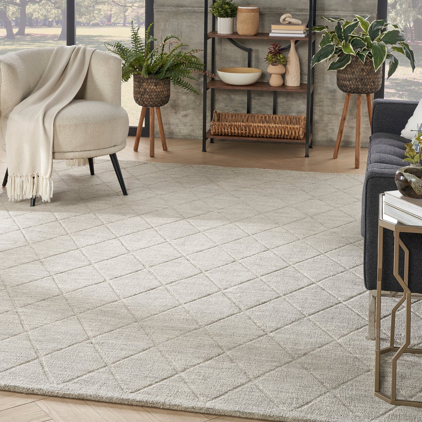 Nourison Home Wool Haven  Grey  Contemporary