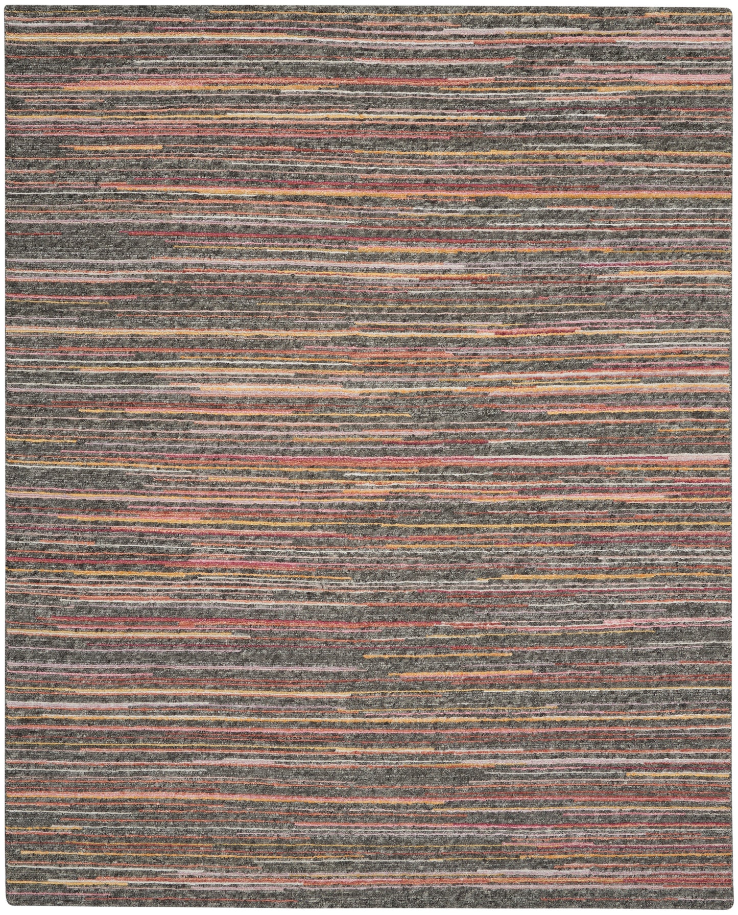 Nourison Home Plateau PAE01 Grey Flame Contemporary Knotted Rug