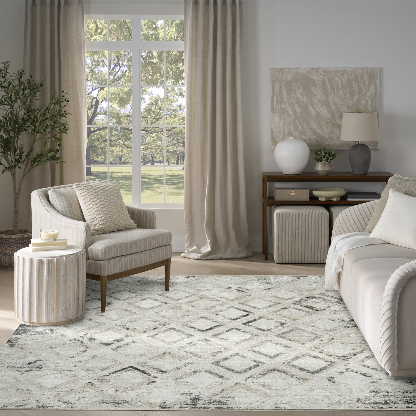 Nourison Home Dekor  Grey Charcoal  Contemporary