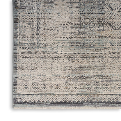 Nourison Home Lynx  Ivory Blue  Transitional