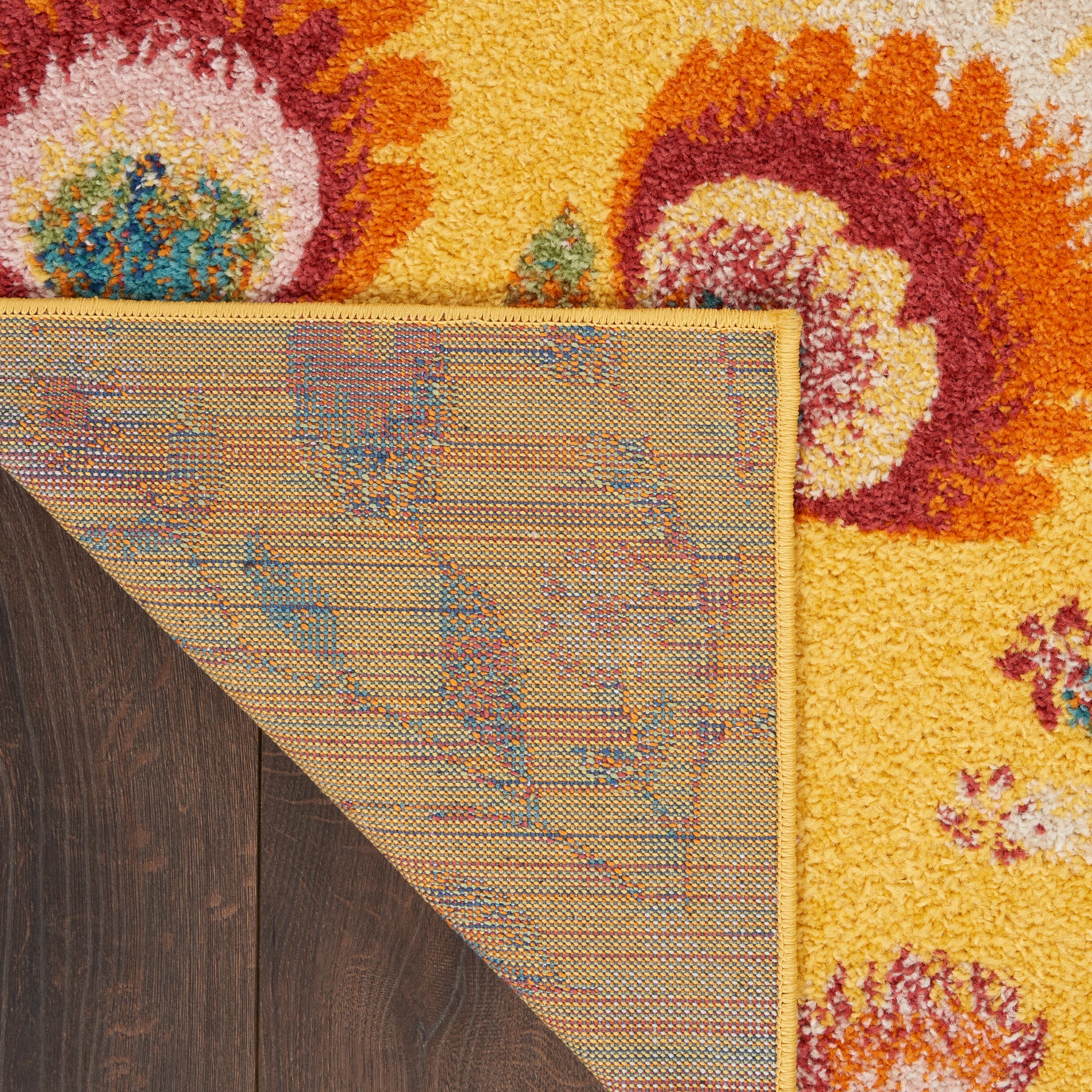 Nourison Home Allur  Yellow Multicolor  Contemporary