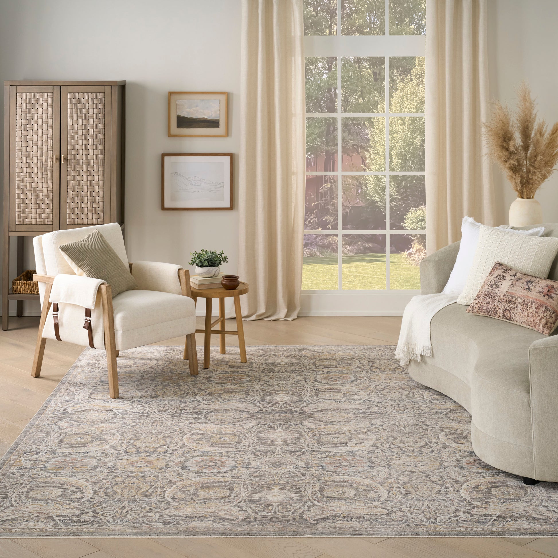 Nourison Home Antique Fusion  Charcoal Multicolor  Traditional