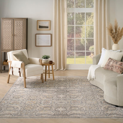 Nourison Home Antique Fusion  Charcoal Multicolor  Traditional