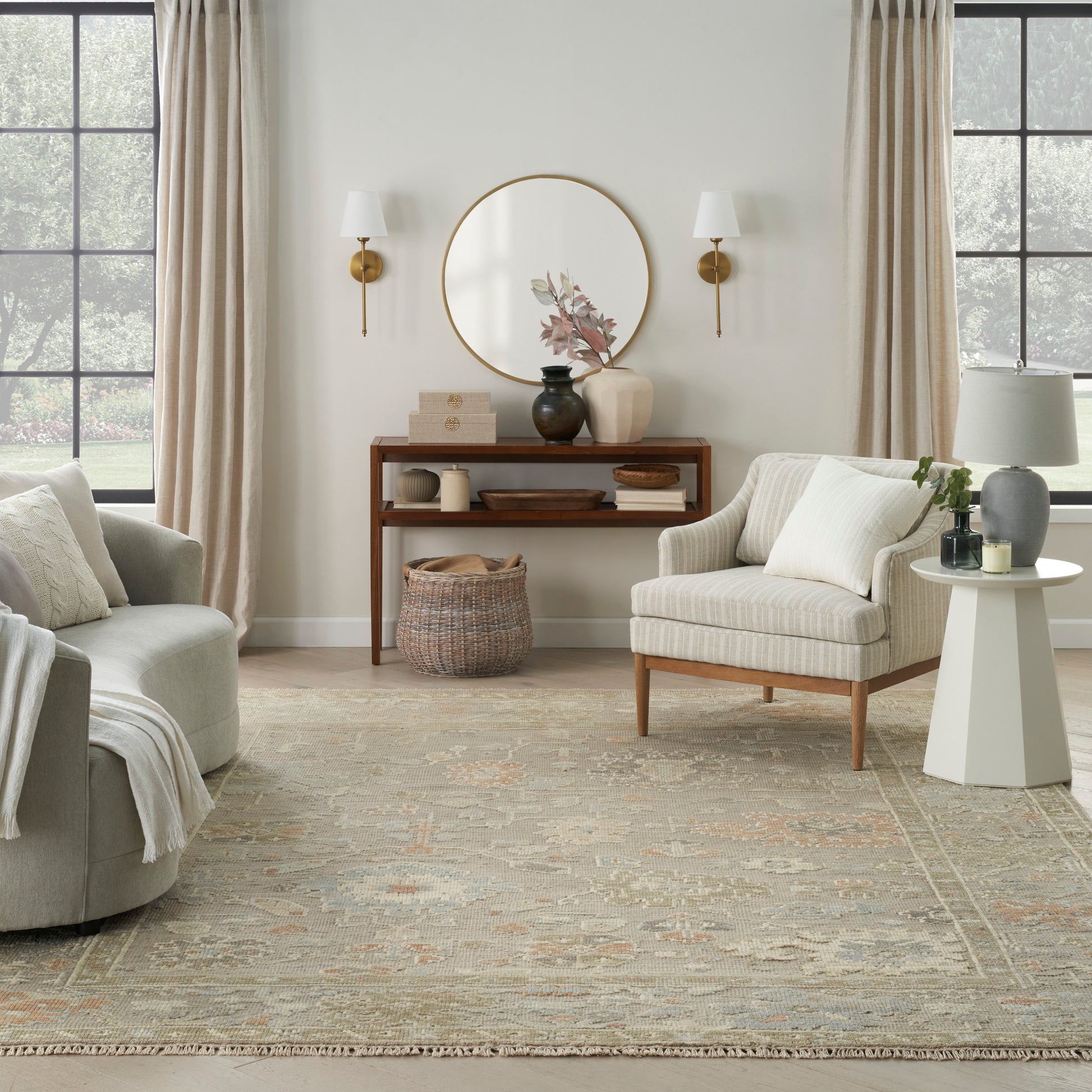 Nourison Home Whispers  Taupe  Traditional