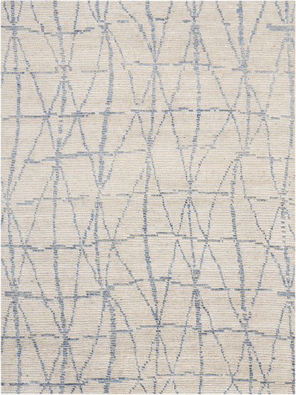 Nourison Home Ellora ELL02 Sky Contemporary Knotted Rug