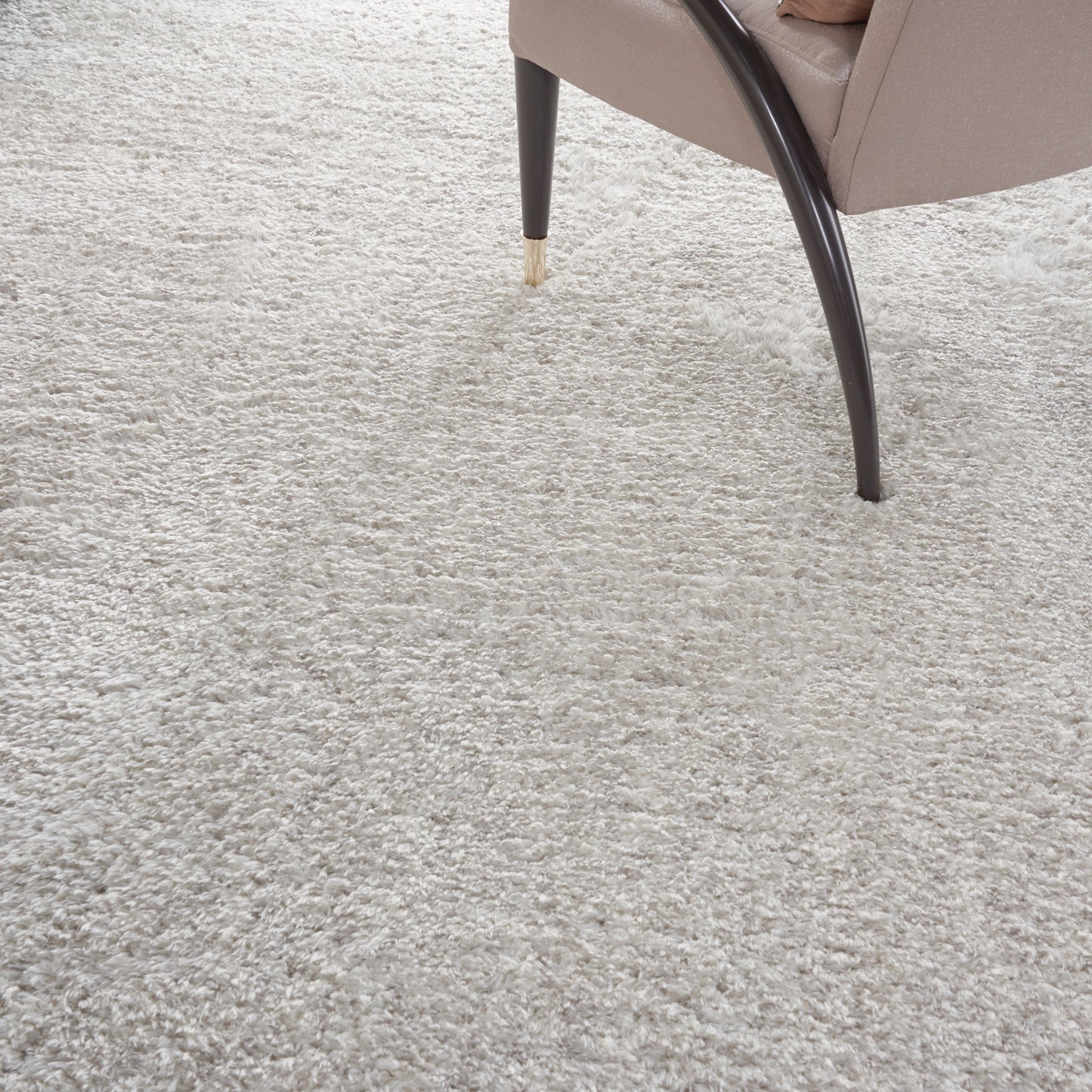 Nourison Home Luxe Shag  Light Grey  Contemporary