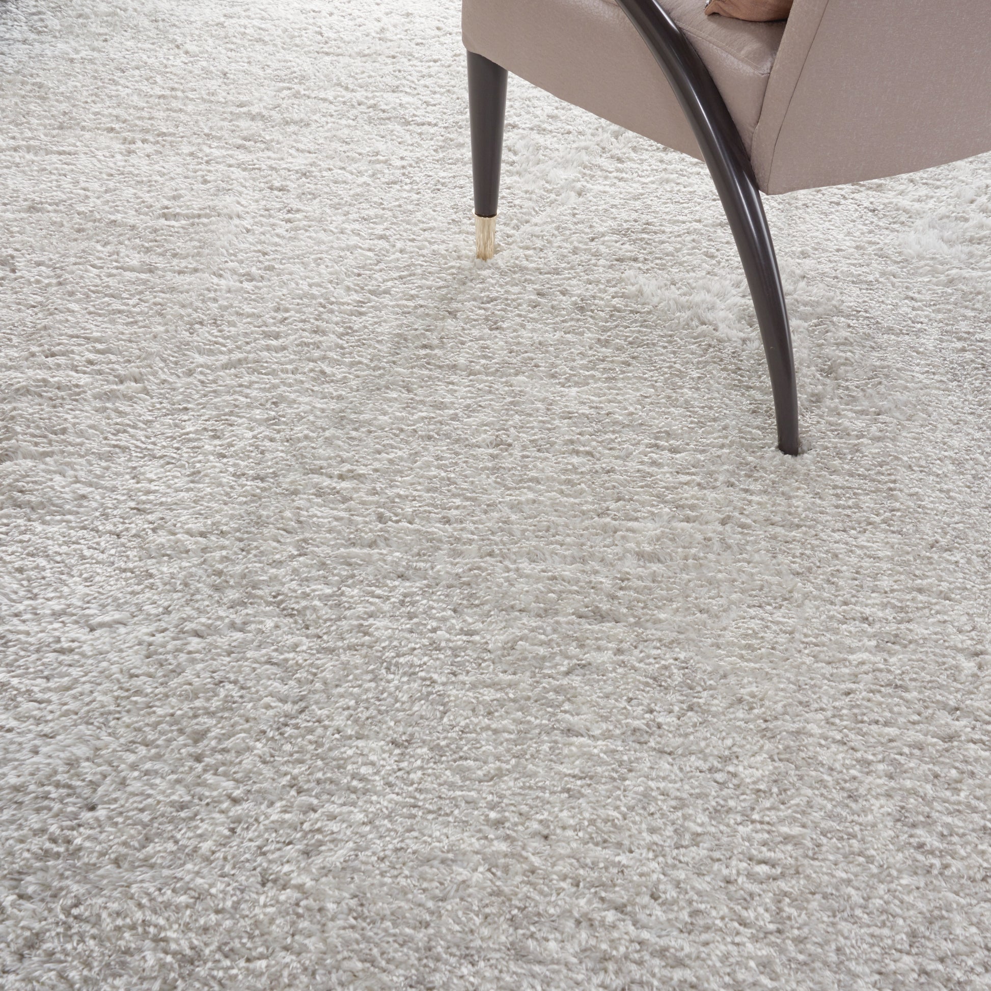 Nourison Home Luxe Shag  Light Grey  Contemporary