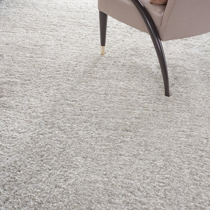 Nourison Home Luxe Shag  Light Grey  Contemporary