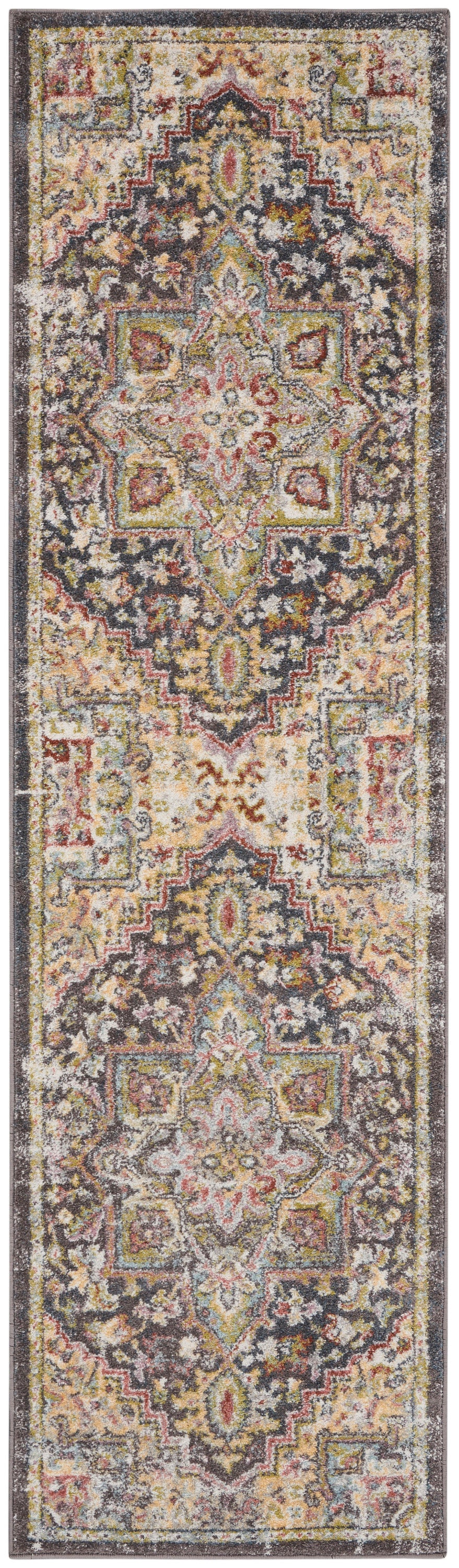 Nourison Home Soraya SOR04 Charcoal Multi Traditional Power-loomed Rug