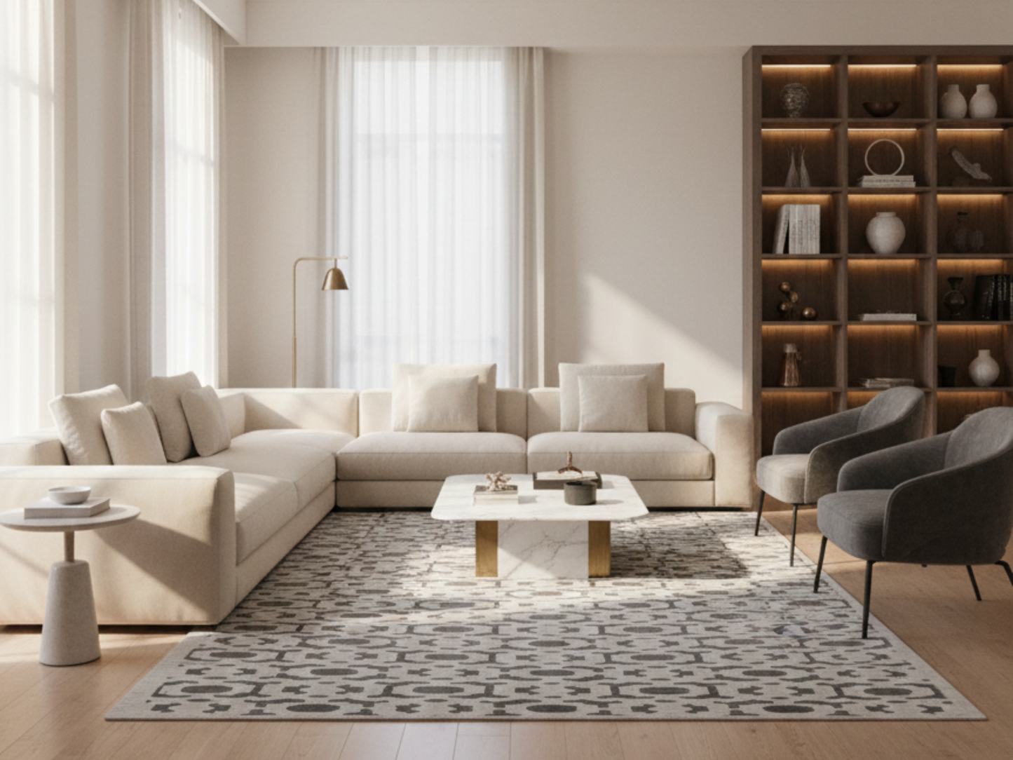 Artisan Mary Fog Contemporary Knotted Rug