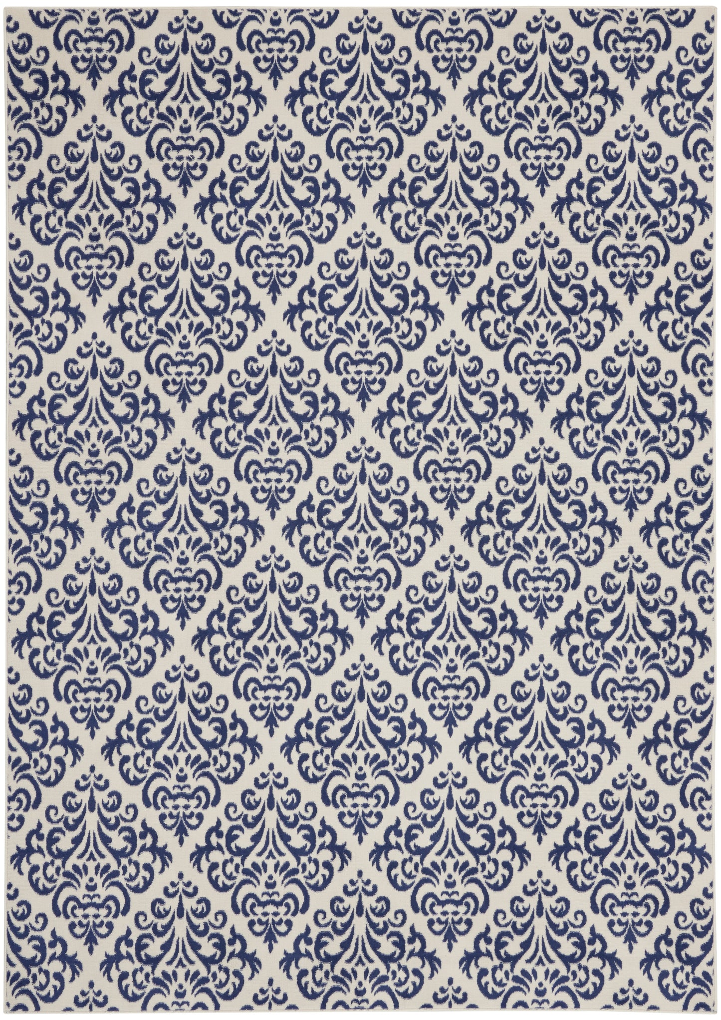 Nourison Home Grafix GRF06 White Blue Transitional Power-loomed Rug
