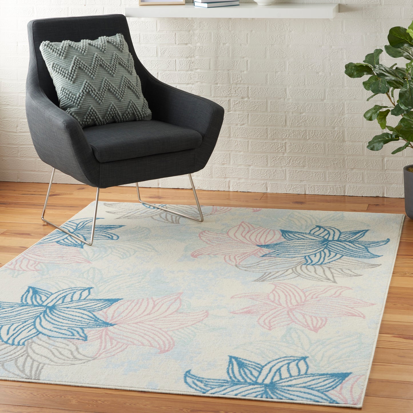 Nourison Home Jubilant  Ivory Multicolor  Contemporary