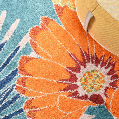 Nourison Home Allur  Turquoise Multicolor  Contemporary