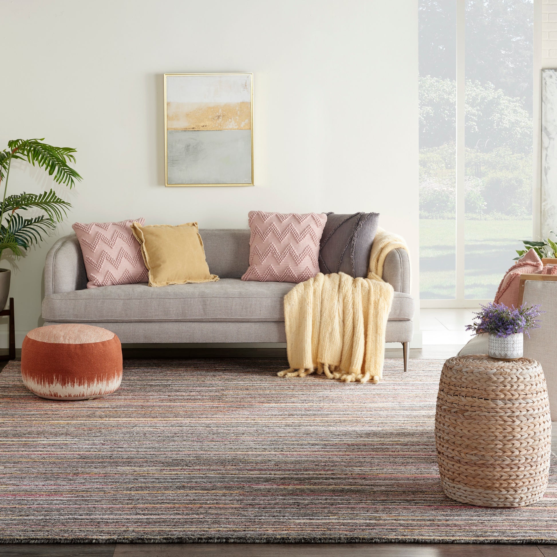 Nourison Home Plateau  Grey Flame  Contemporary