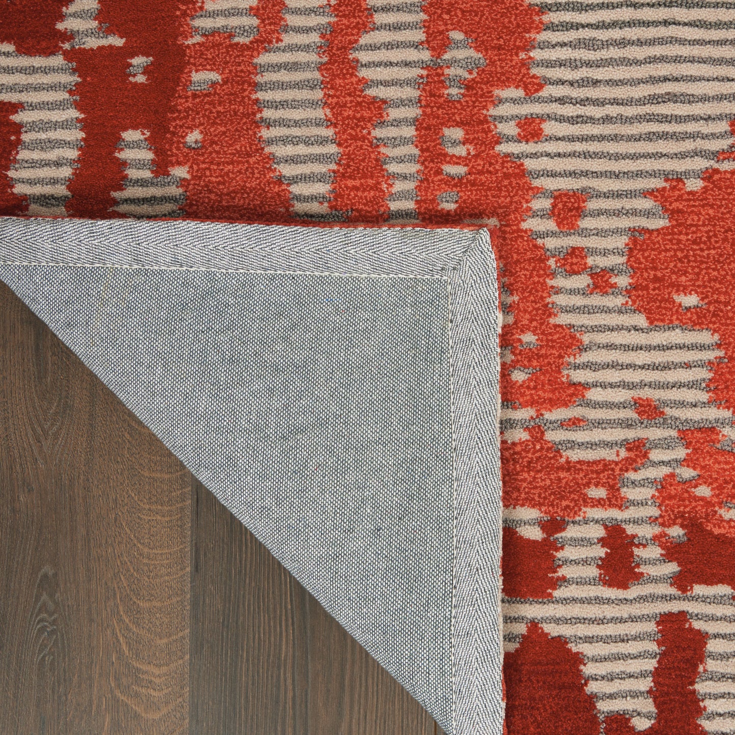 Nourison Home Symmetry  Beige Red  Contemporary