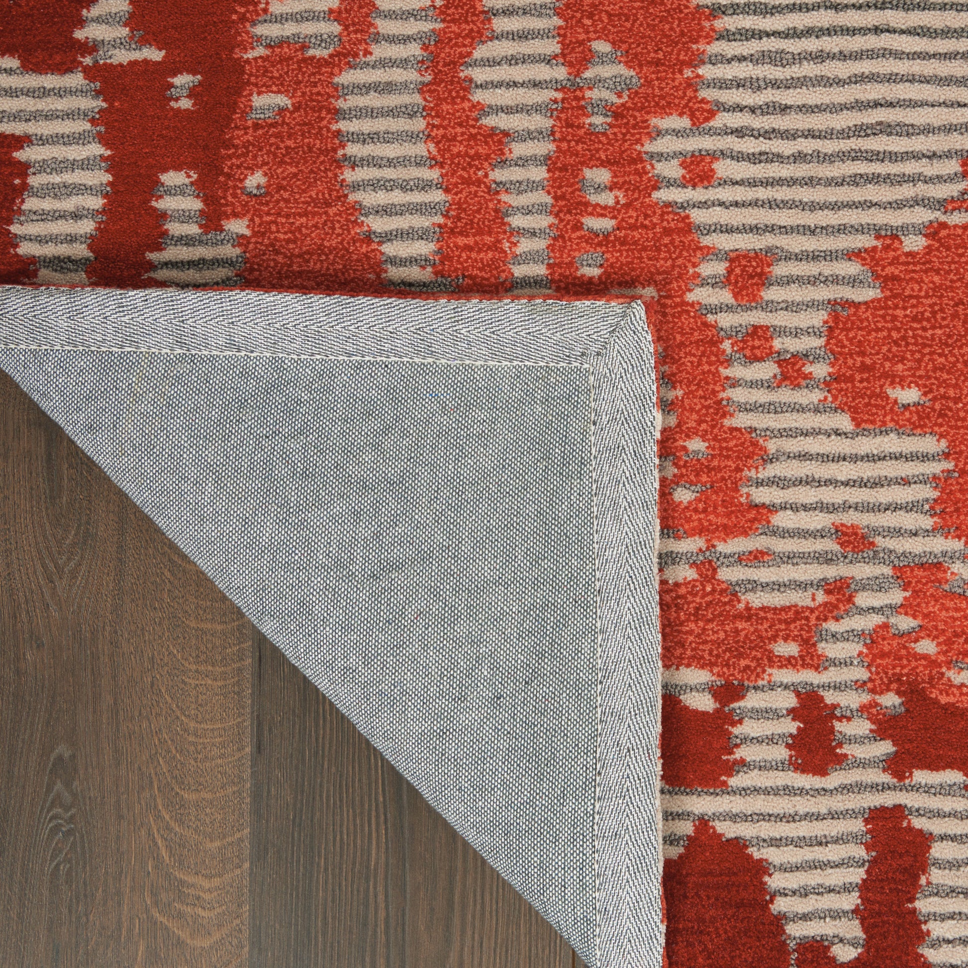 Nourison Home Symmetry  Beige Red  Contemporary