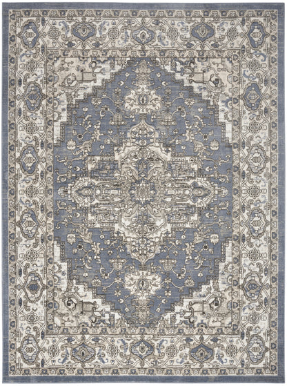 Nourison Home Quarry QUA05 Blue Transitional Power-loomed Rugs