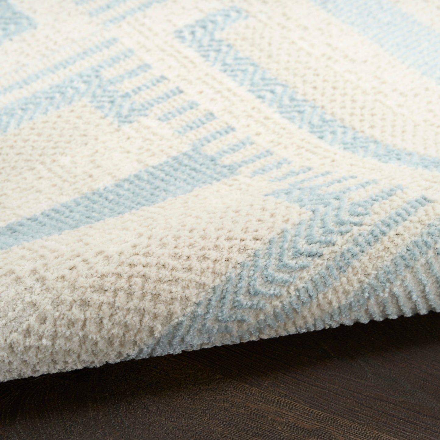 Nourison Home Nordic  Ivory Blue  Contemporary