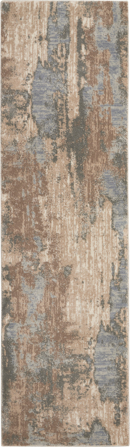 Nourison Home Moroccan Celebration KI386 Grey Beige Contemporary Power-loomed Rug