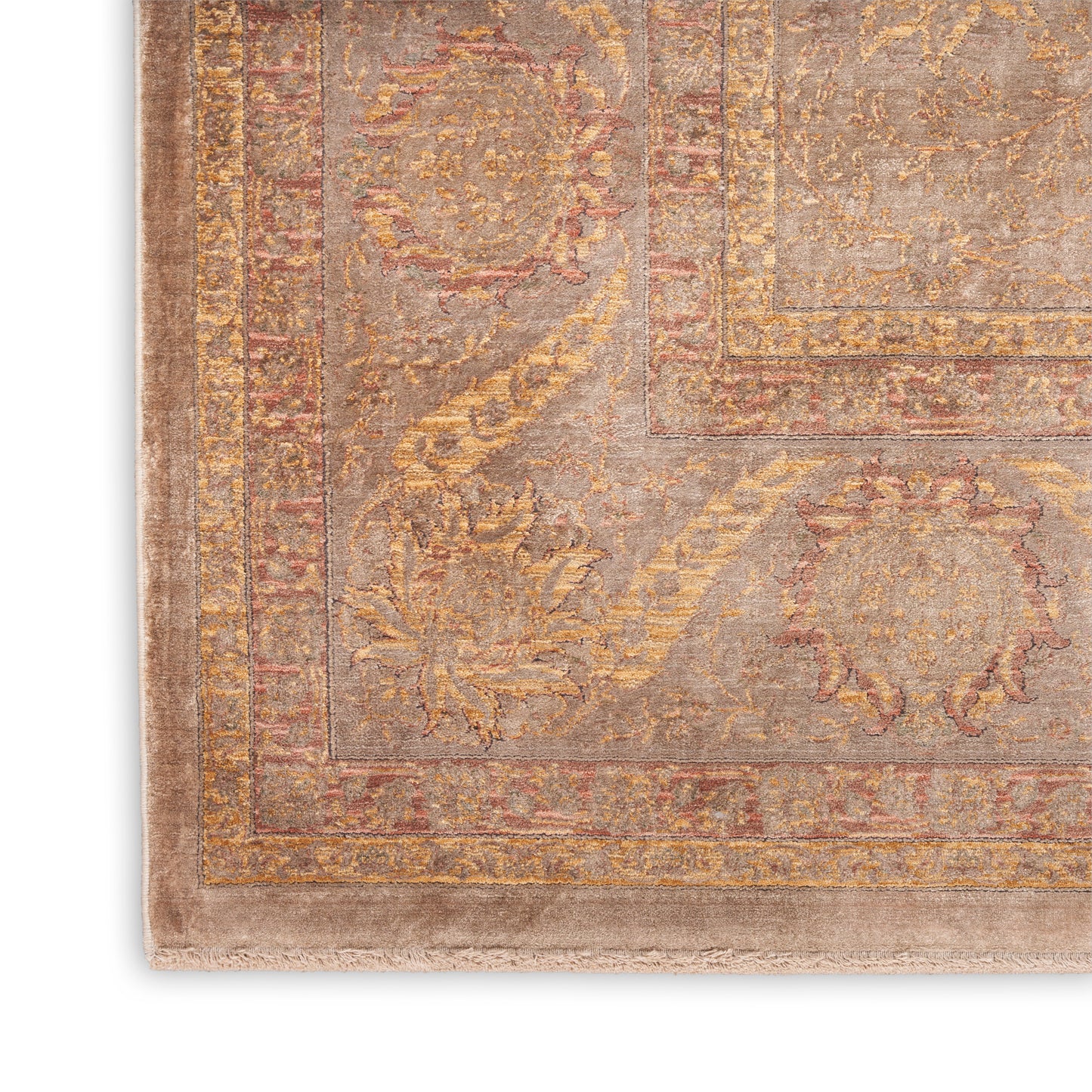 Nourison Home Luxurious  Taupe  Traditional