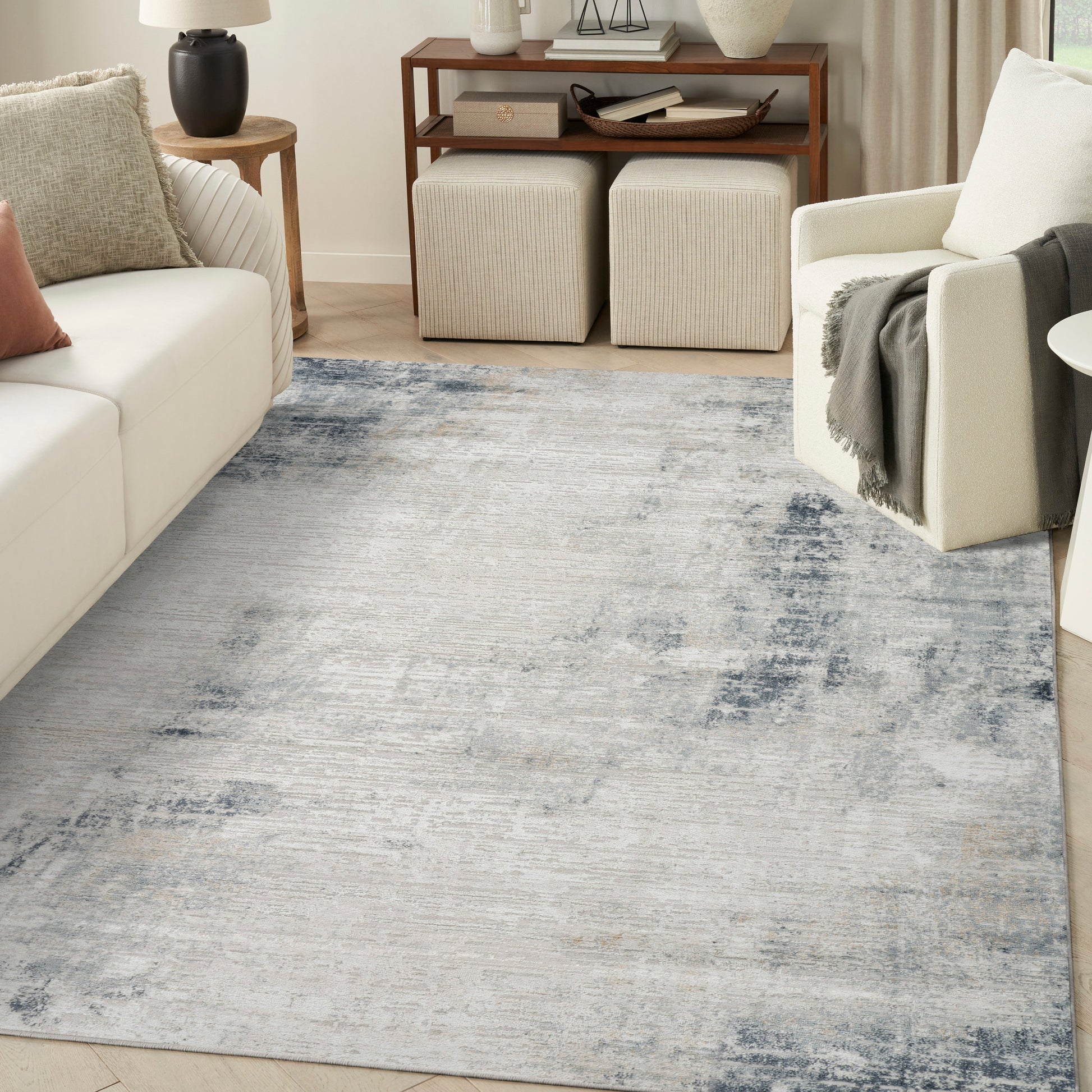 Nourison Home Dekor  Grey Navy  Contemporary