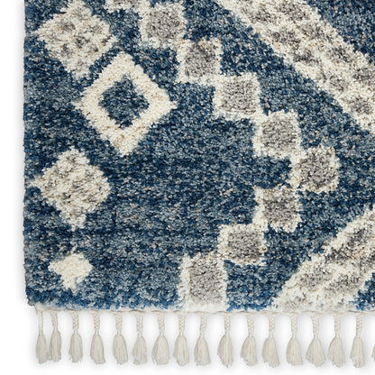 Nourison Home Oslo Shag  Denim Blue  Contemporary