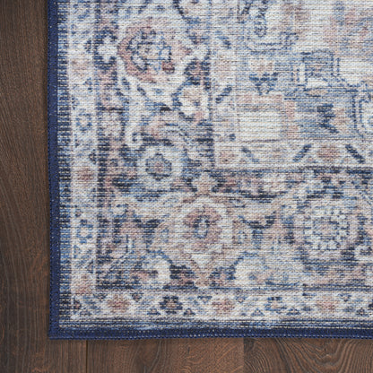 Nourison Home New Concept Washables  Ivory Navy  Traditional