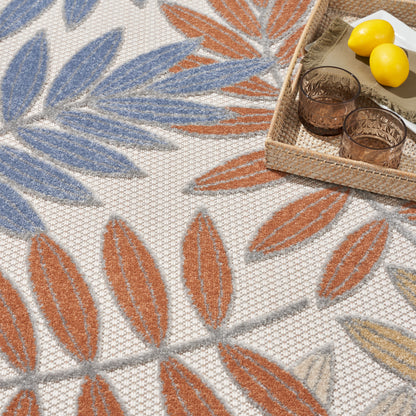 Nourison Home Aloha  Blue Mocha  Contemporary