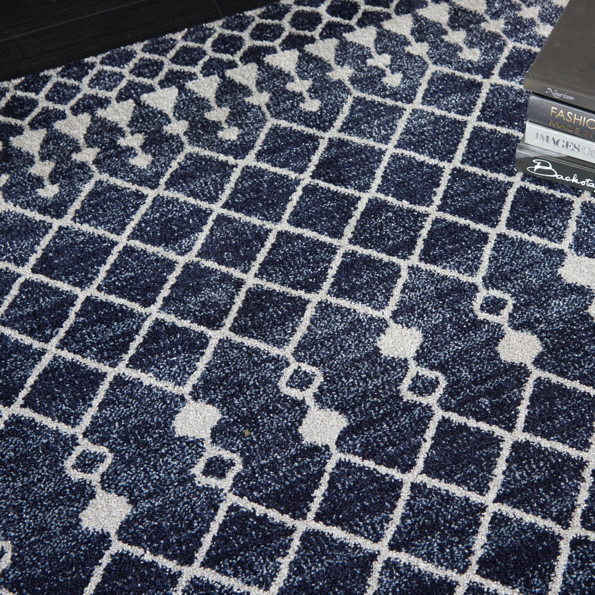 Nourison Home Palermo  Navy Grey  Contemporary