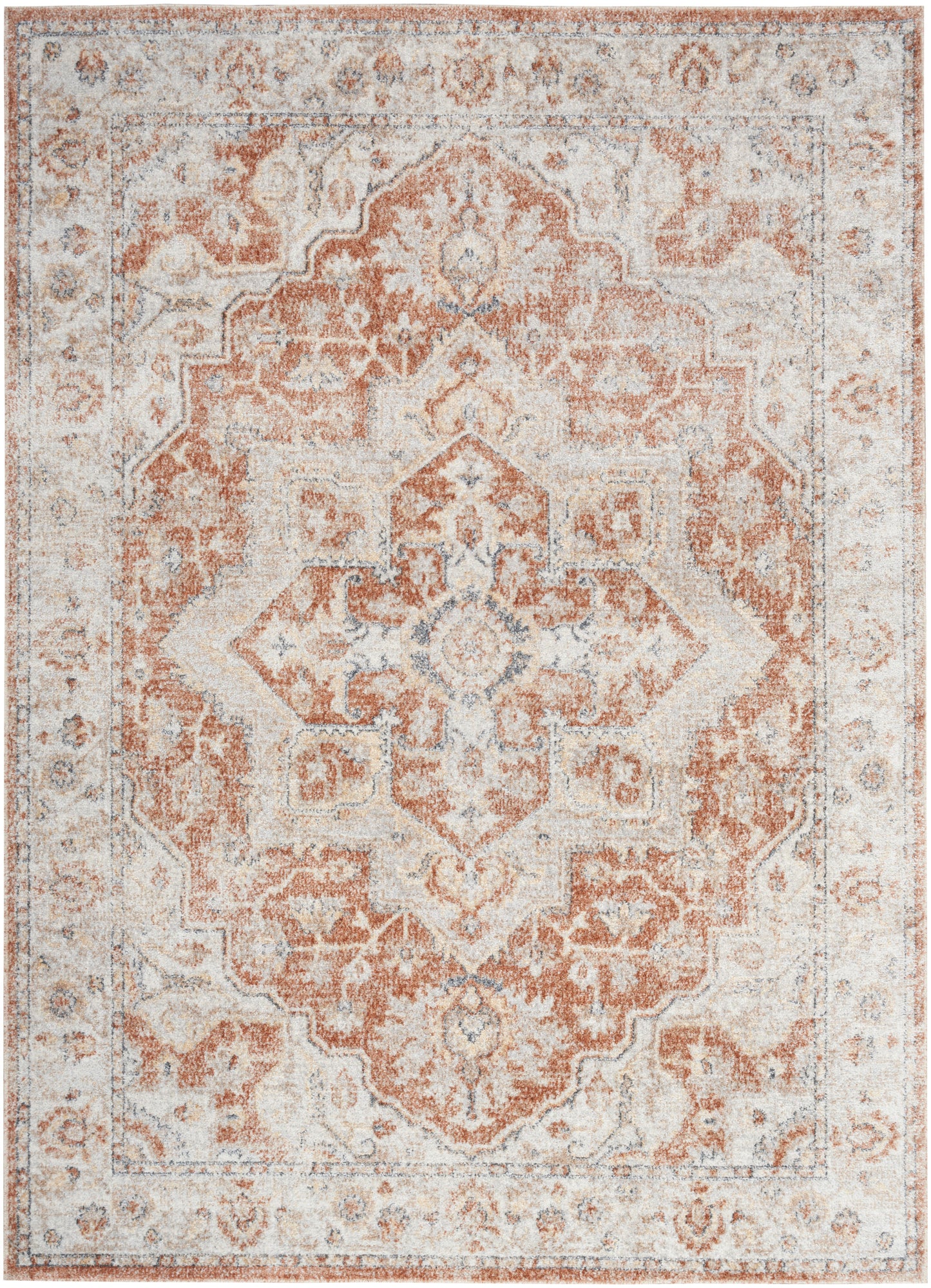 Nourison Home Astra Machine Washable ASW12 Gold Multicolor Traditional Power-loomed Rug