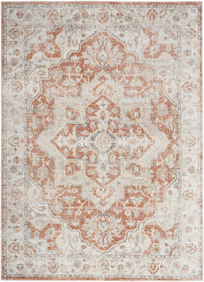 Nourison Home Astra Machine Washable ASW12 Gold Multicolor Traditional Power-loomed Rug