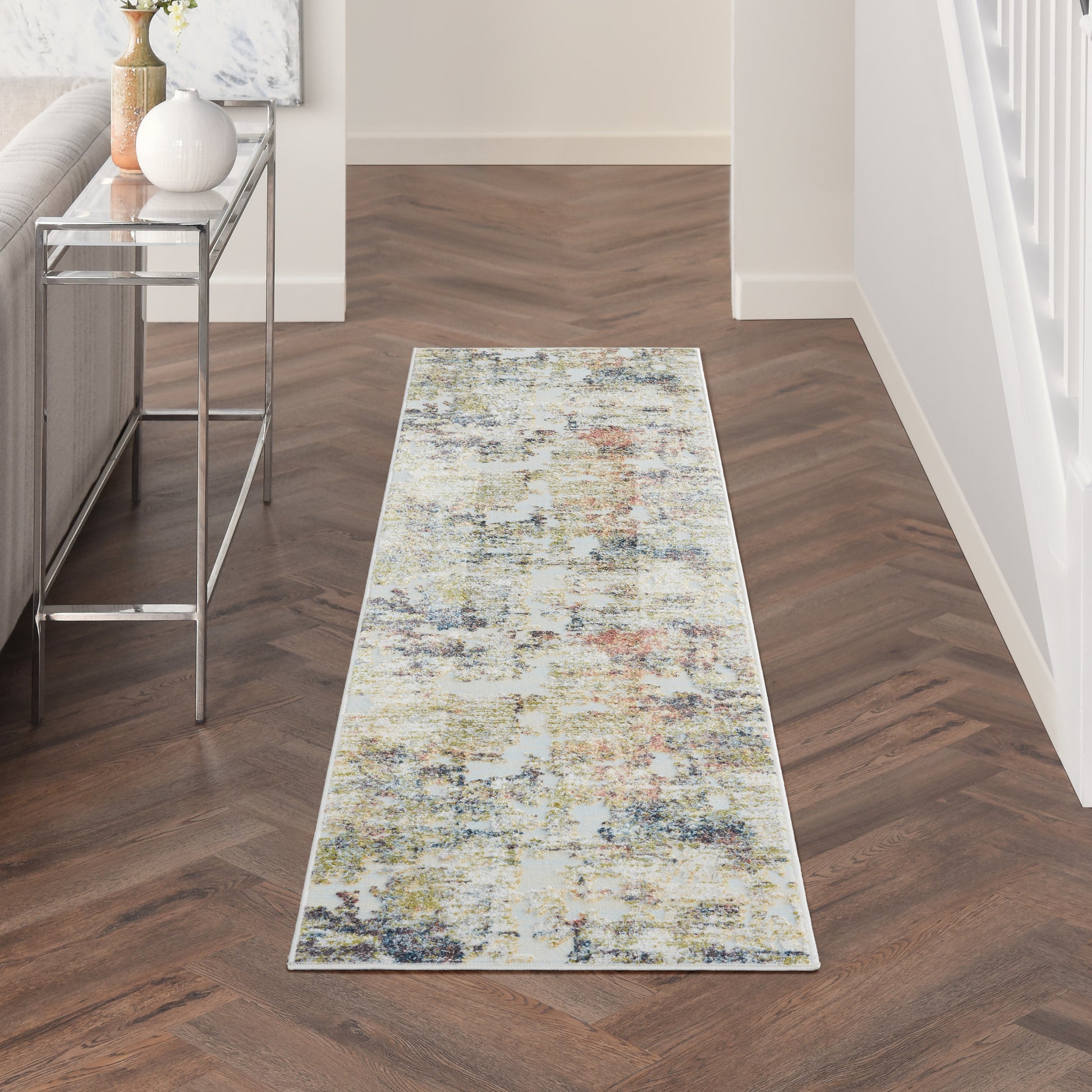 Nourison Home Trance  Ivory Multicolor  Contemporary