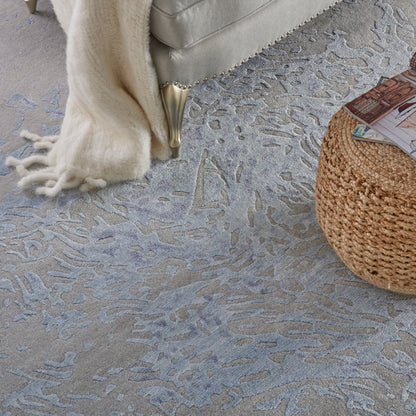 Nourison Home Silk Shadows  Grey Blue  Contemporary