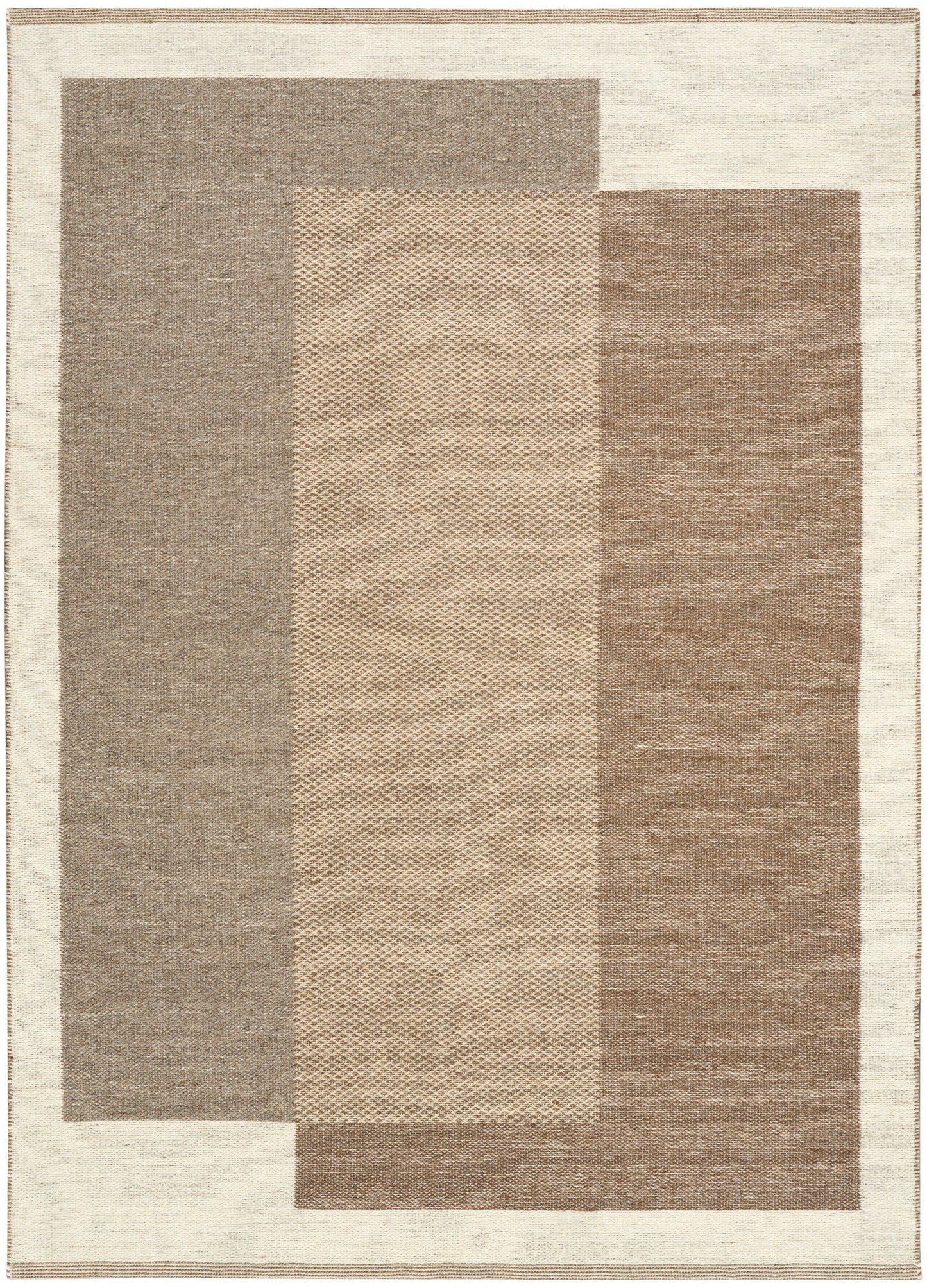 Nourison Home Copenhagen CPN02 Ivory Mocha Contemporary Machine Woven Rug